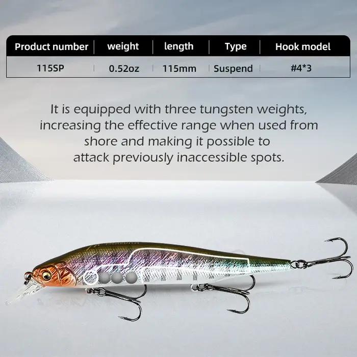 MEREDITH ITO SHINER-115SP système de poids en tungstène leurres de pêche supérieurs vairon Wobbler q