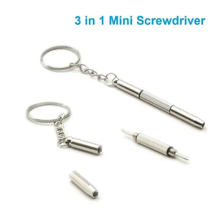 Mini tournevis 3 en 1, lunettes optiques, lunettes portables, Kit de réparation de montre, outil man