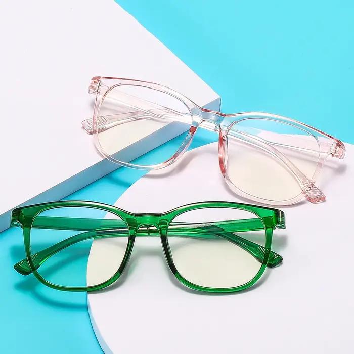 Lunettes d'ordinateur transparentes, monture PC, pour femmes et hommes, anti-lumière bleue, verres c