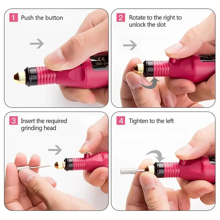 LINMANDA haute qualité perceuse à ongles ensemble ponceuse à ongles électrique Gel dissolvant de ver