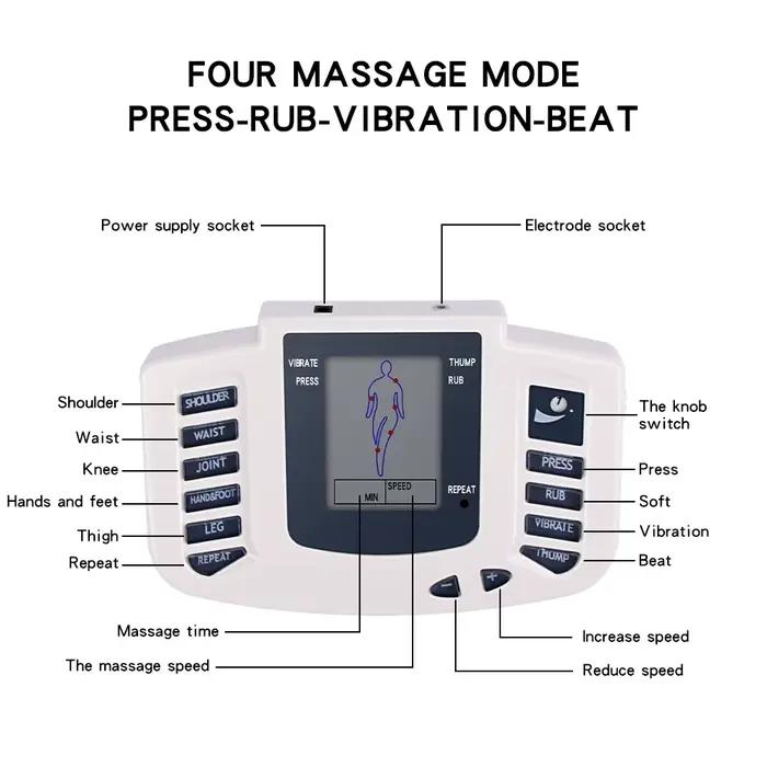 Électrostimulateur musculaire Tens pour tout le corps, thérapie d'acupuncture EMS, Massage, 16 couss