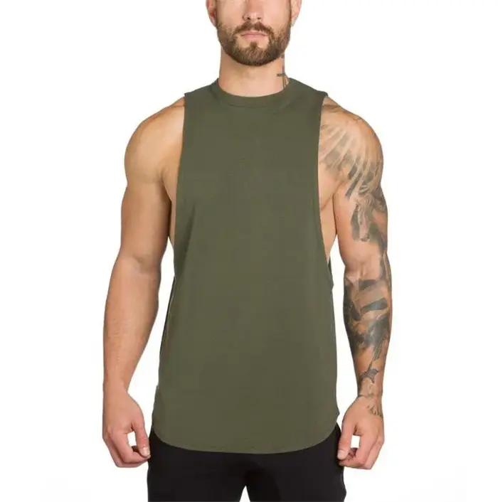 Gilets unis pour hommes, débardeur musculaire de musculation, Fitness, Sport, T-Shirt ample sans man