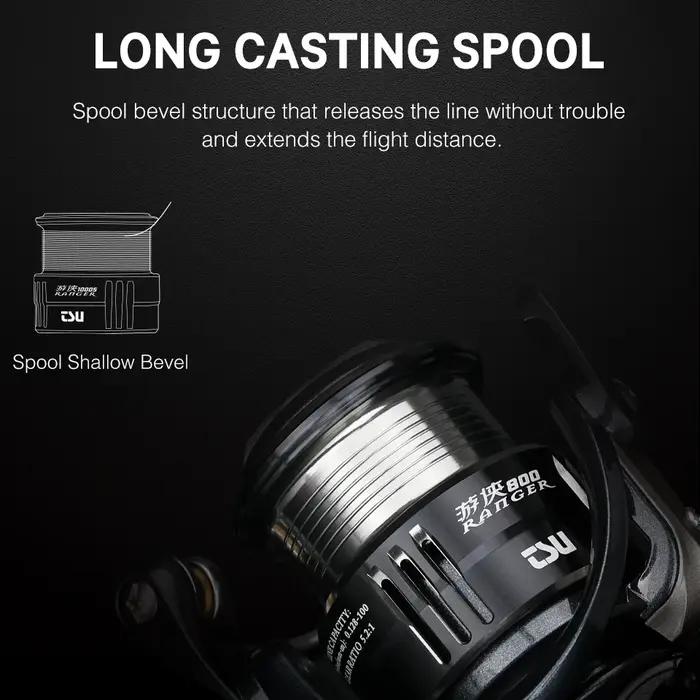 TSURINOYA Ultra léger 155g appât Finesse carbone filature moulinet de pêche RANGER 800 1000S petite