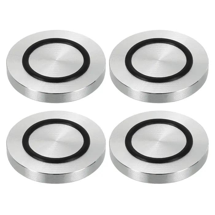 Disque circulaire en aluminium de 40/50/60mm de diamètre, adaptateur supérieur en verre M8, pieds de
