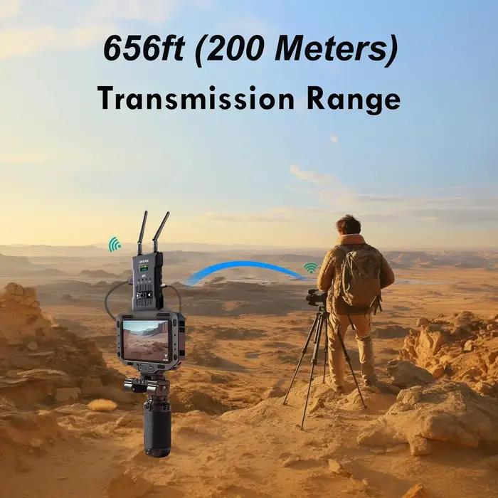 Extension vidéo sans fil HDMI 4K, 200m, transmetteur et récepteur, prise en charge de la batterie, v