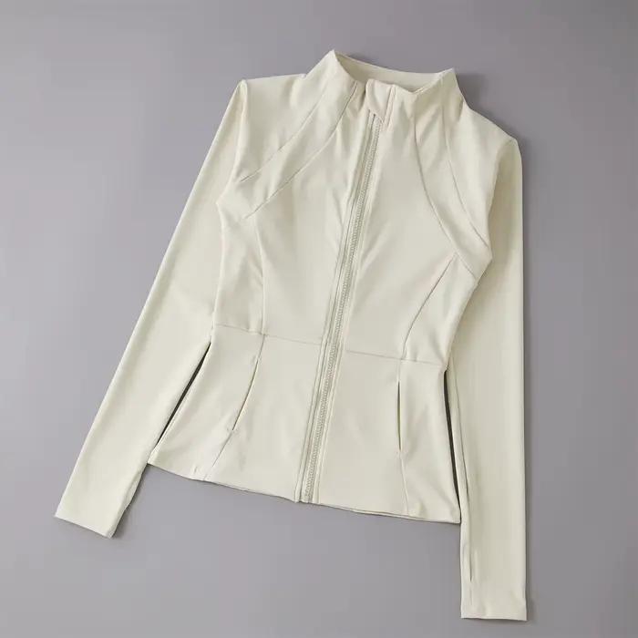 Haut de yoga coupe-vent pour femmes, vêtement de sport, haut d'entraînement, sweat-shirt de course, coupe ample et respirante pour les activités physiques