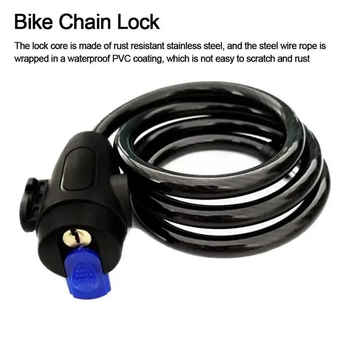 Serrure de câble de vélo haute sécurité antivol résistante aux cisailles universelle pour chaîne de moto et scooter accessoires de vélo