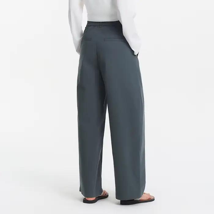 Pantalon Femme Semir Tissé 2026 Coupe Ample Jambe Large Fluide et Confortable Style Urbain Décontrac