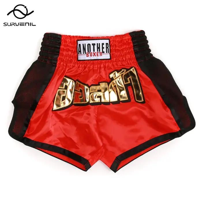 Short de boxe thaïlandaise pour enfants et adultes, short Muay Thai, short de boxe en satin, arts ma