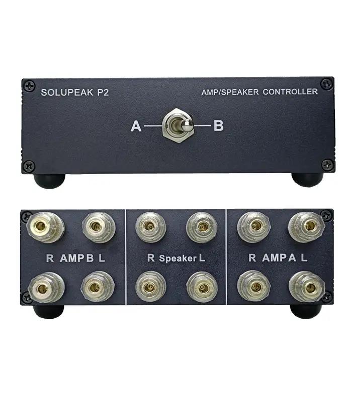 Amplificateur audio stéréo 2 voies haut de gamme/sélecteur de haut-parleur, boîtier de répartiteur,