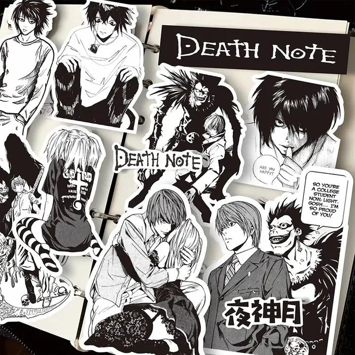 10/30/65 PIÈCES Anime Note De Mort Autocollants Noir Blanc Autocollants Décoration BRICOLAGE Scrapbo