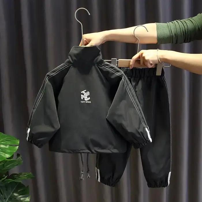 Ensemble de survêtement à imprimé géométrique pour tout-petits et bébés garçons, sweat à capuche et pantalon, tenues pour enfants de 1 à 12 ans occasions spéciales