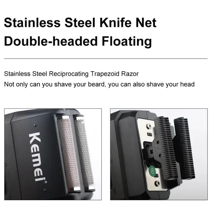 Kemei Kit de tondeuse à cheveux pour hommes, rasoir électrique, tondeuse à cheveux, machine de décou