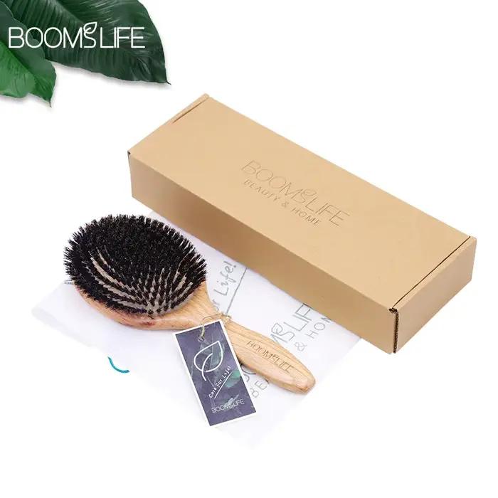 BOOMSLIFE brosse à cheveux en poils de sanglier femmes peignes pour cheveux brosse à cheveux en bois