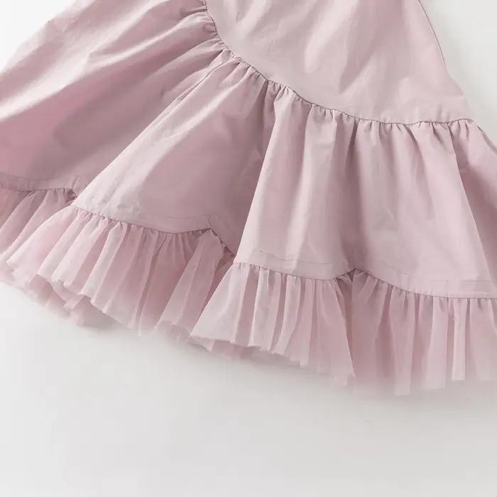 Robes de princesse d'été en maille pour filles Dave Bella, 7-13 ans, robe de fête à manches courtes