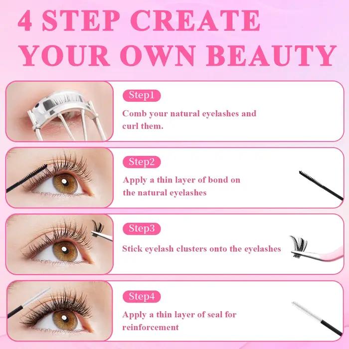 Colle pour Cils en Grappes, Adhésif et Scellant pour Extensions de Cils 10ml, Tenue Forte et Impermé