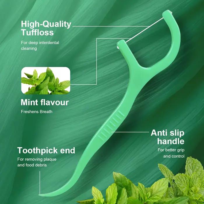 Bâton de fil dentaire à la menthe-bâton de fil dentaire jetable portable à domicile-soins bucco-dent