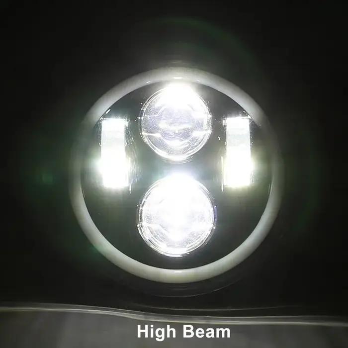 Phare universel pour moto Harley Indian Scout et Honda, lampe de sauna, phare, voiture, LED, H4, 5 p