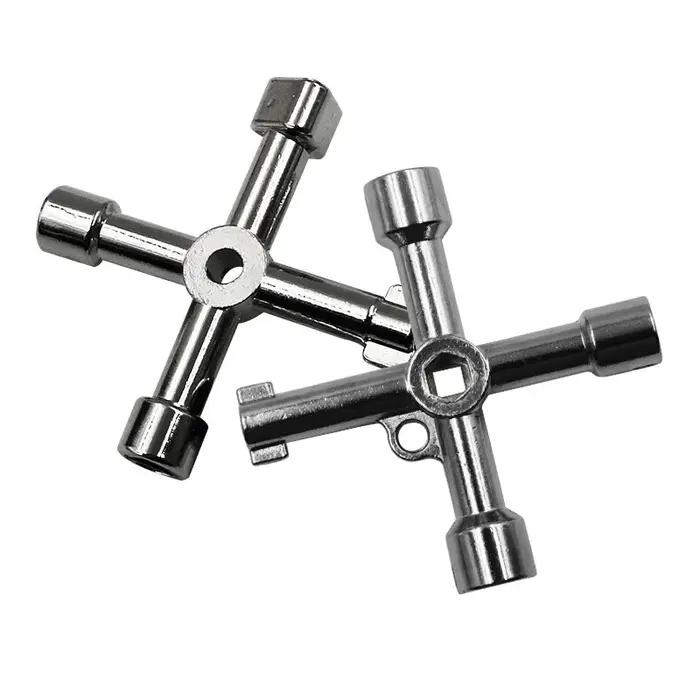 Clé Phillips à 4 voies, Mini Triangle interne universel multifonction, petite clé croisée, outils ma
