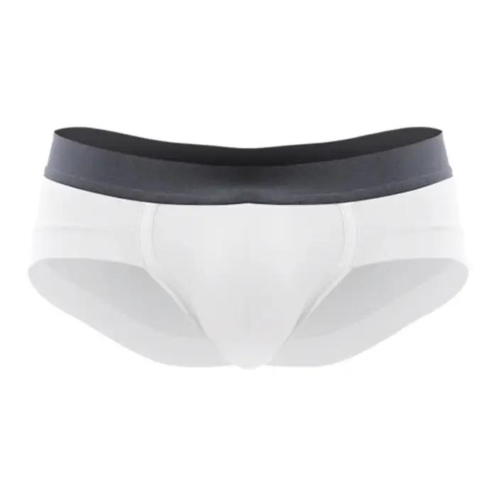 Slips blancs à taille basse pour hommes avec poche en U, sous-vêtements d'été respirants pour jeunes hommes