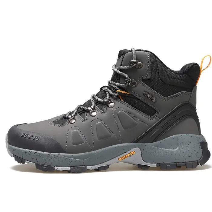 HUMTTO-Chaussures de Randonnée en Cuir pour Homme, Baskets d'Escalade Imperméables, Bottes de dehors