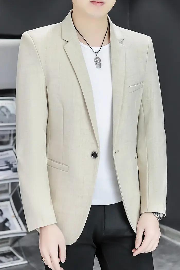 Blazer pour homme, mode, affaires, gentleman, marié, professionnel, coupe ajustée, polyvalent, décon