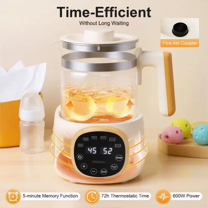 Chauffe-biberon 1,3 L, température constante 72 H, mémoire de 5 minutes, chauffage rapide et 45 dB s