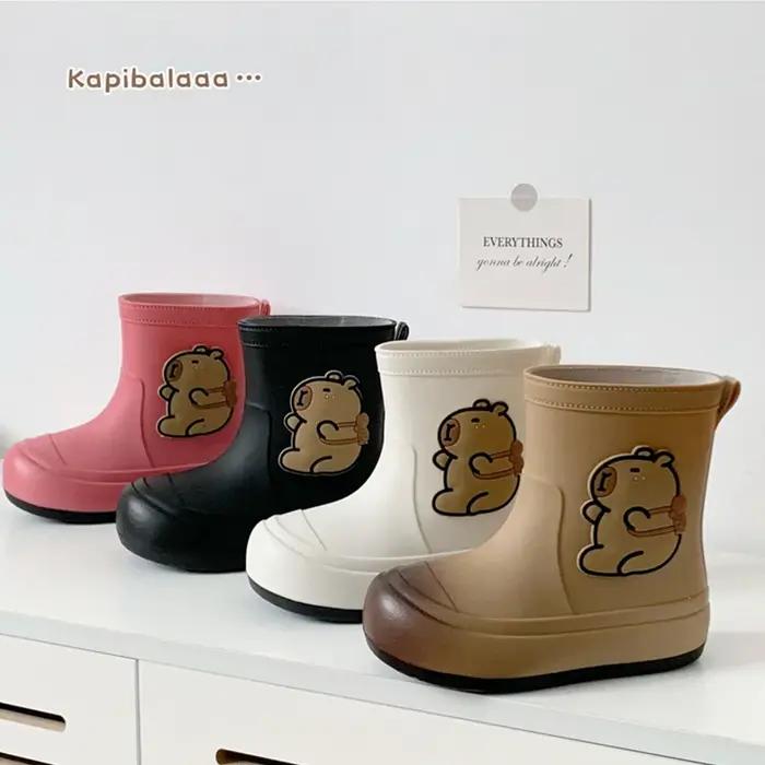 Bottes de pluie pour enfants, chaussures en caoutchouc imperméables, antidérapantes, chaussures de p
