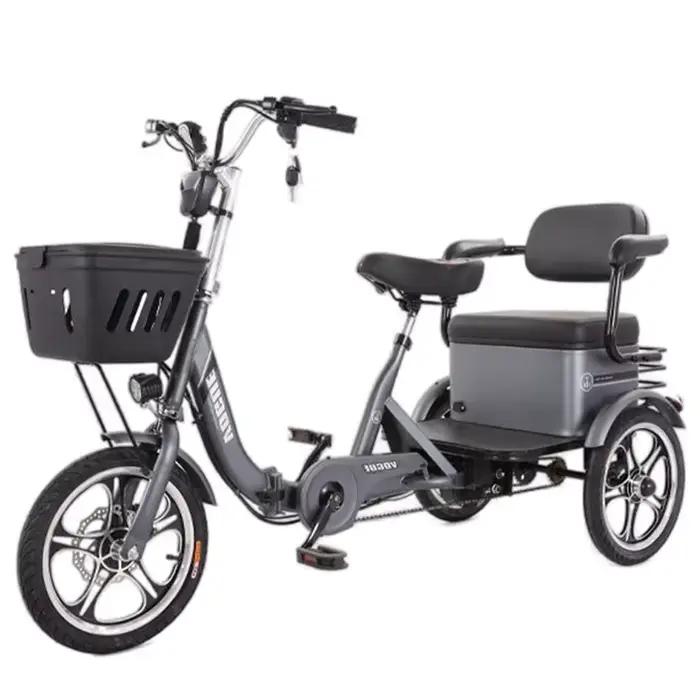 Tricycle Électrique Pliant à 3 Roues pour Deux Adultes