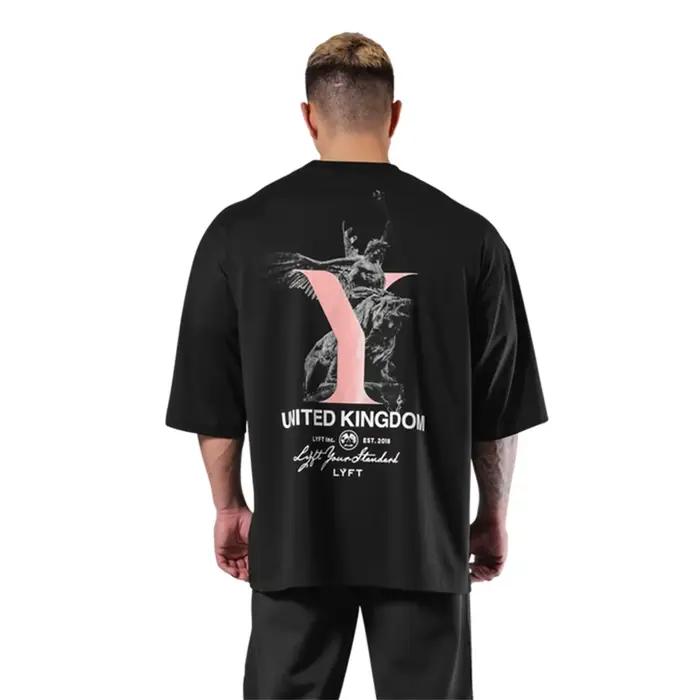 LYFT 2024 été sport t-shirts hommes en plein air Fitness entraînement T-shirt mode tendance coton él