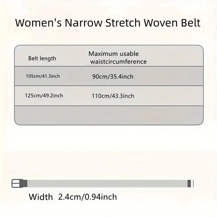 Ceinture tissée élastique et élastique pour femmes en une seule tenue, ceinture en jean décontractée