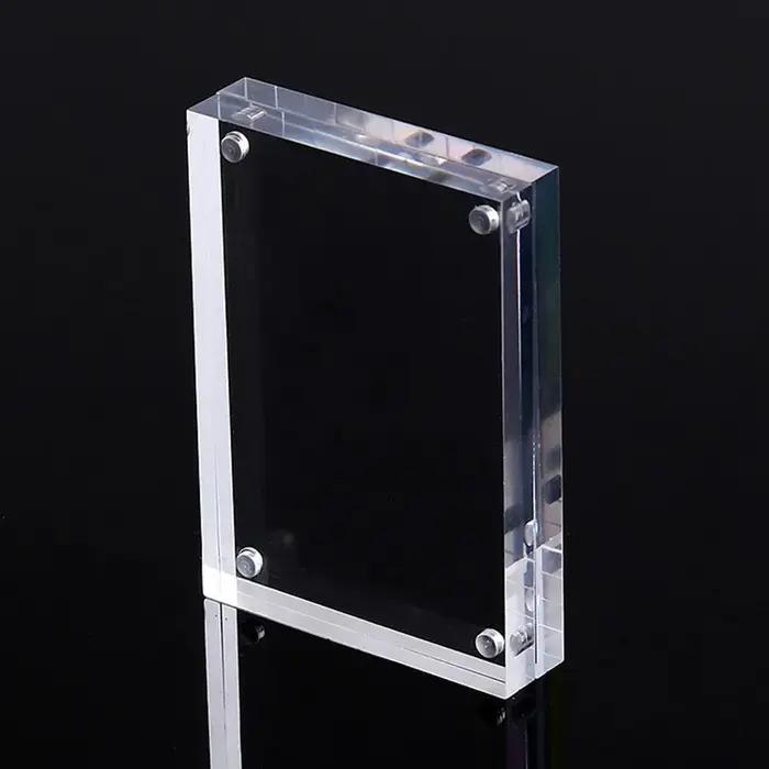1 Pc cadre Photo Transparent acrylique cadre d'affichage magnétique affiche présentoir 3/5mm pour ch