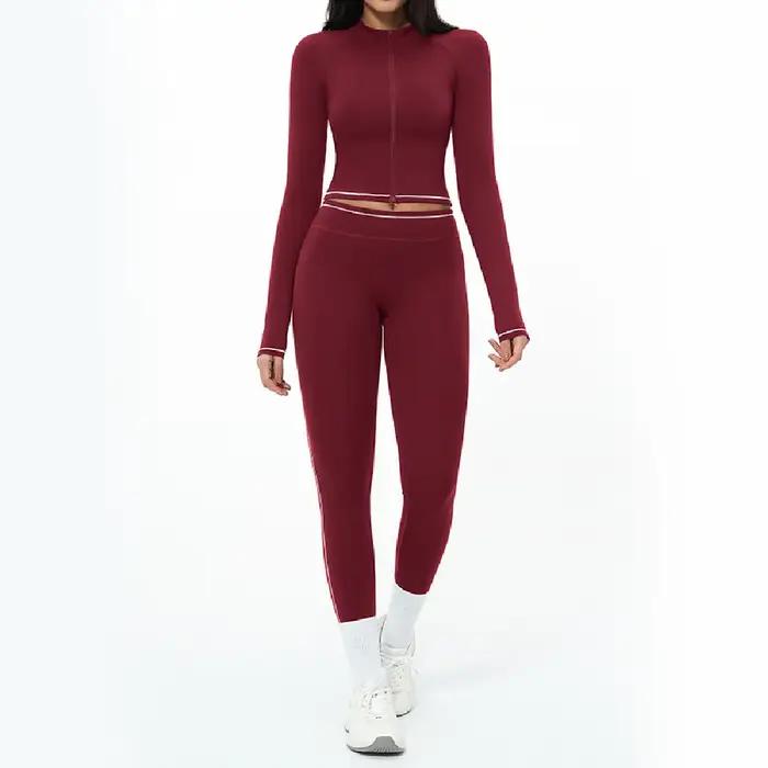 Ensemble de yoga 2 pièces pour femme, tenue de sport, survêtement de gym, vêtements de sport à sécha