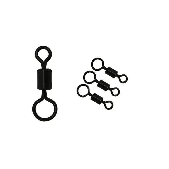 3000 pièces d'accessoires de pêche à la carpe, émerillons extensibles 4 # Émerillon pivotant noir
