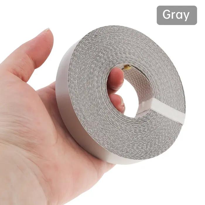 Bande de chant en mélamine adhésive thermofusible grise de 15m pour table/armoire/meubles en contrep