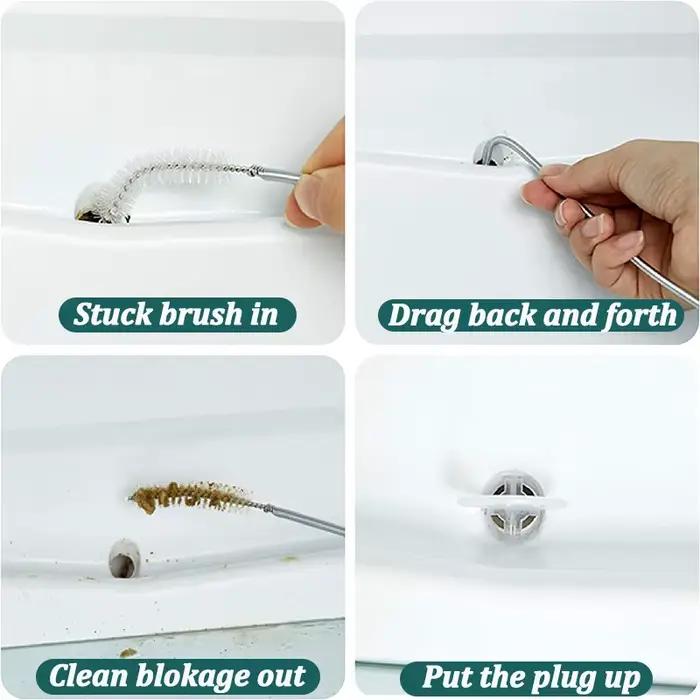 Dissolvant de bouchons de trou de vidange de réfrigérateur, outils de nettoyage de drague, brosse de