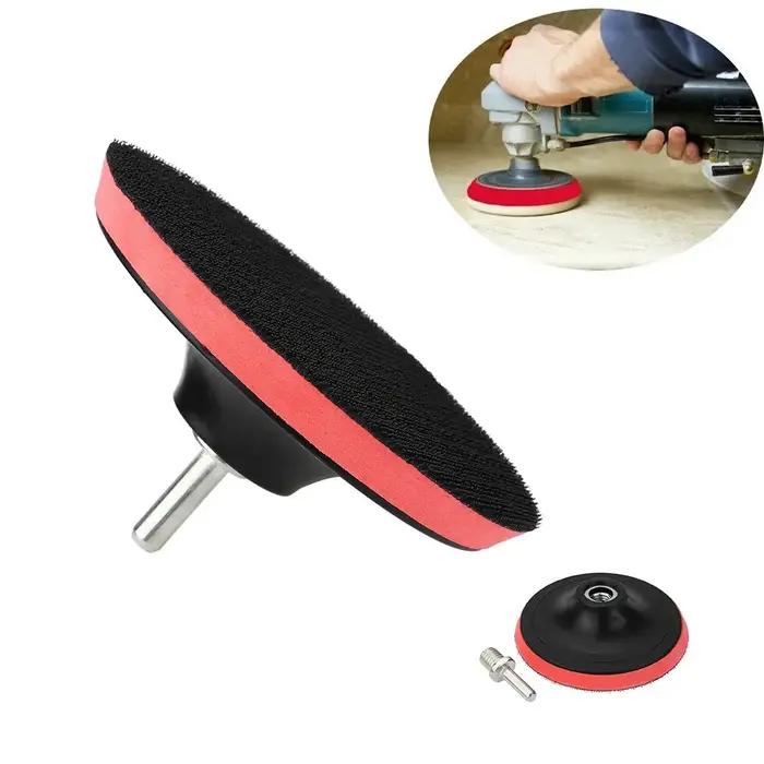 Tampon de support à crochet et boucle pour disques de ponçage, meuleuse d'angle, perceuse, caoutchou