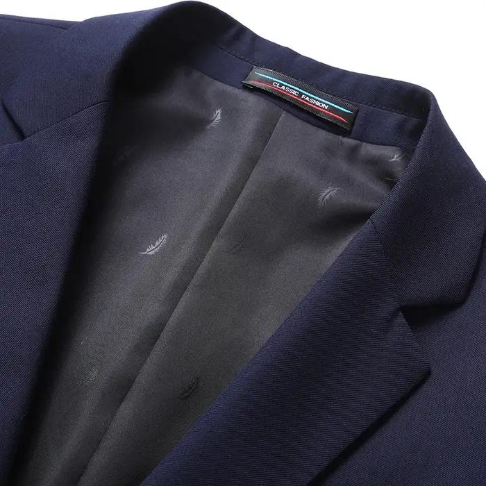 Blazer nouveaux hommes mode affaires couleur unie Style britannique travail professionnel marié robe
