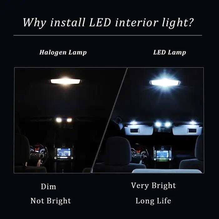 TPKE 11 pièces Canbus voiture lampe à LED intérieur dôme boîte à gants carte lumières Kit d'ampoule