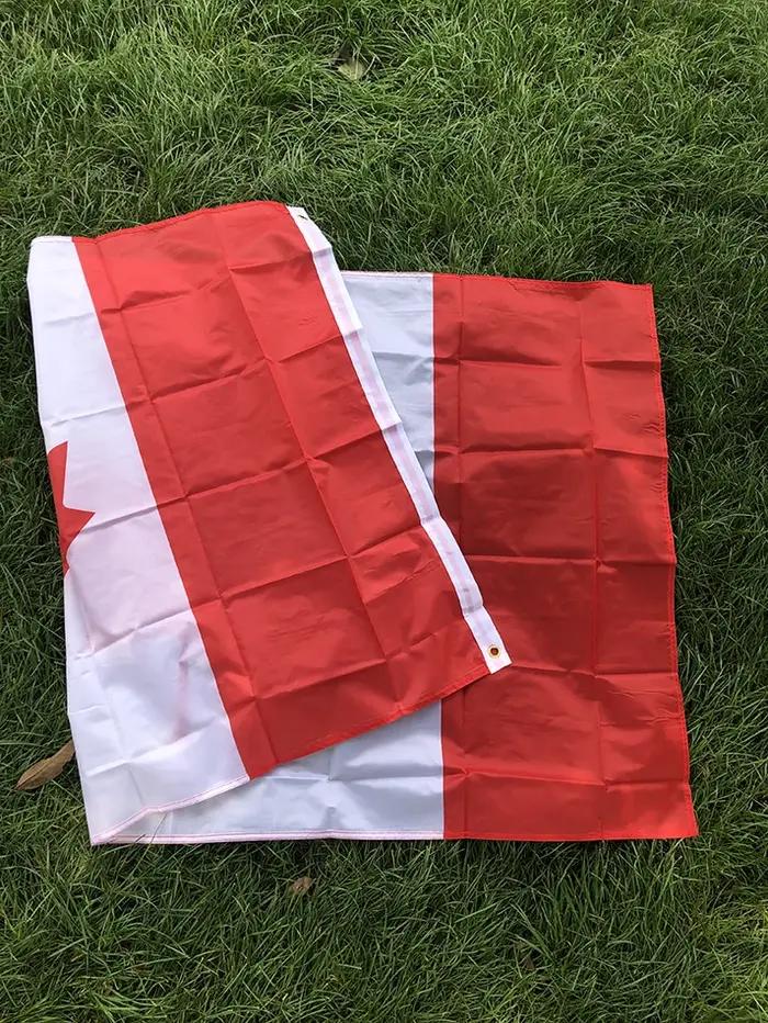 SKY DRAPEAU livraison gratuite grand drapeau canadien 90*150 cm suspendu polyester 3x5 pieds Canada