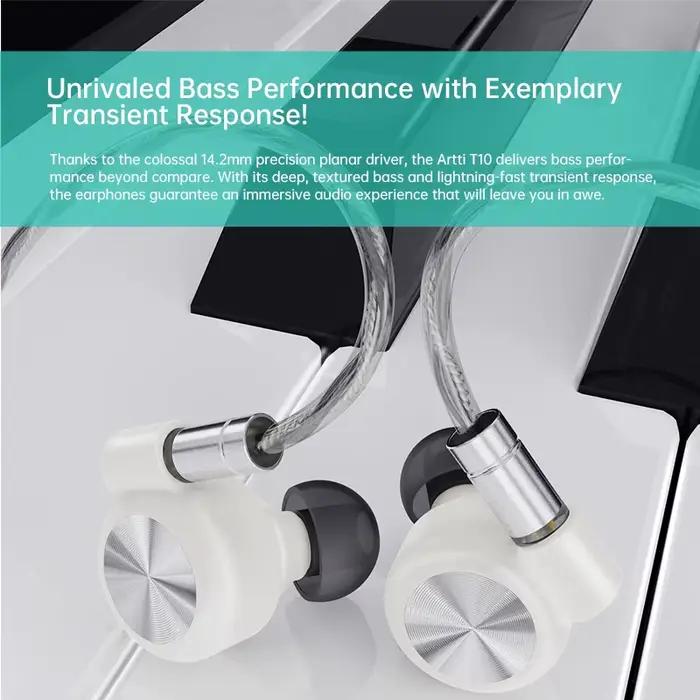 ARTTI-Écouteurs filaires intra-auriculaires HiFi IEM T10, moniteurs 0.78mm, 2 broches, connecteur 3.