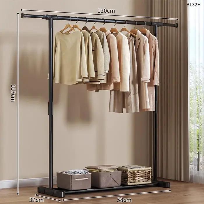 Étendoir à linge, modèle pour balcon, de la moquette au plafond, support mobile, tringle de séchage