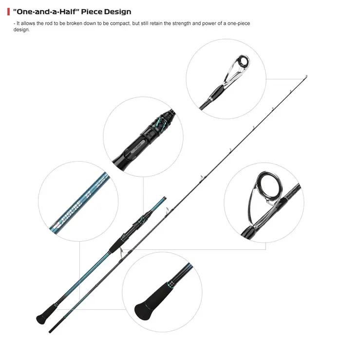 Noeby-canne à pêche Jigging à pas lent, 1.83M, 1.96m,20kg traînée Max M,ML 30-350g, poids leurre, co