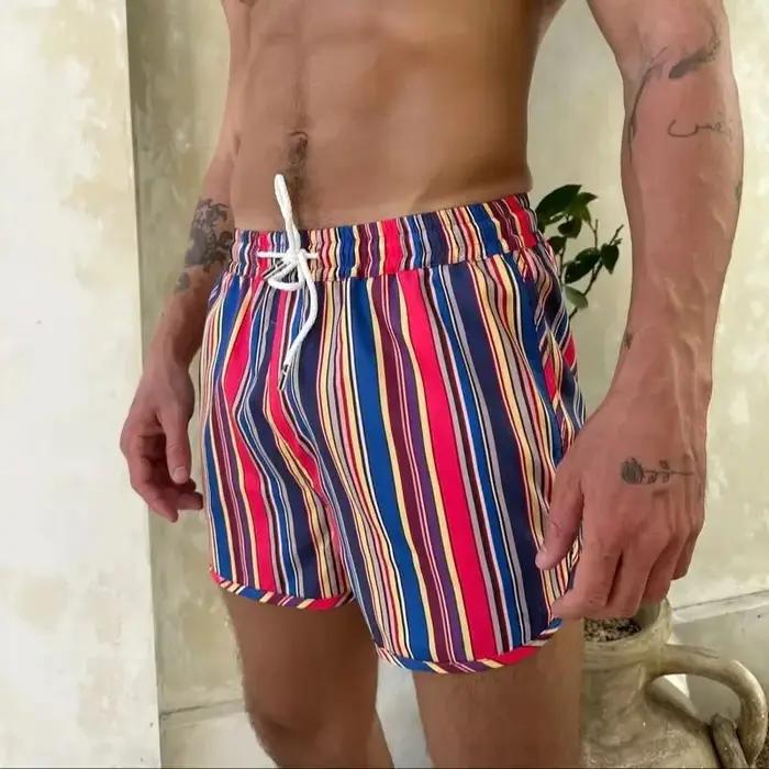 Short de plage imprimé décontracté pour homme, short de course tissé, léger, séchage rapide, non éla