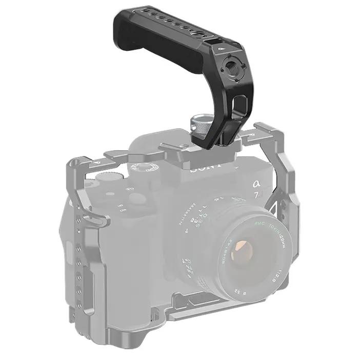 Poignée supérieure universelle pour appareil photo, avec chaussure froide, trou de vis 3/8 Arri 1/4,