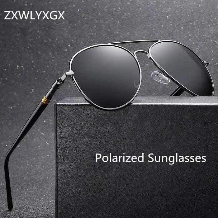 Lunettes de soleil hommes polarisées mode classique pilote lunettes de soleil pêche conduite lunette