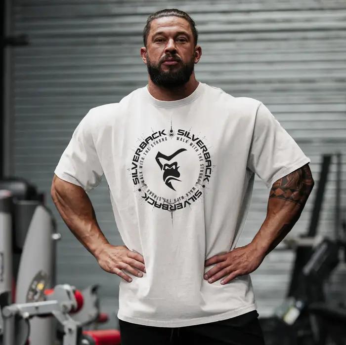 SILVERBACK Gym Fitness chemise hommes course sport ample surdimensionné T-shirt à manches courtes co