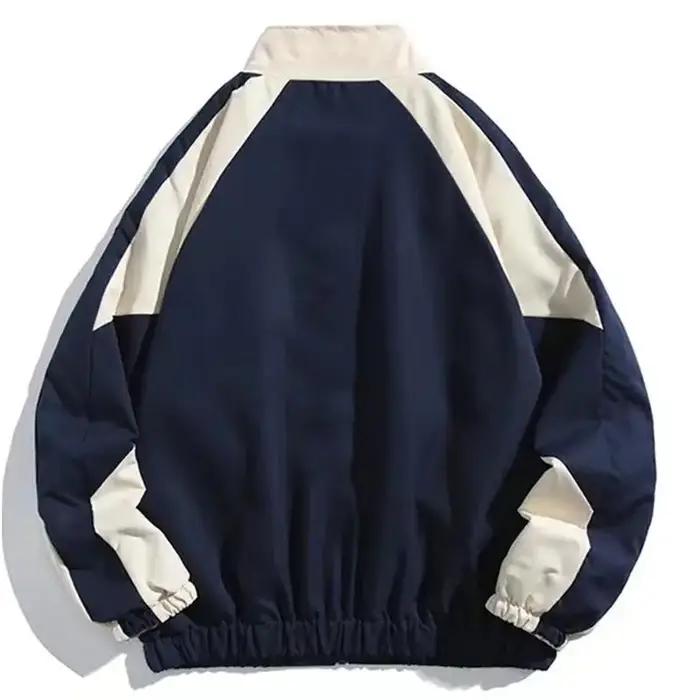 Hip Hop varsité veste hommes haute rue Patchwork couleur noir coupe-vent manteaux femmes printemps a