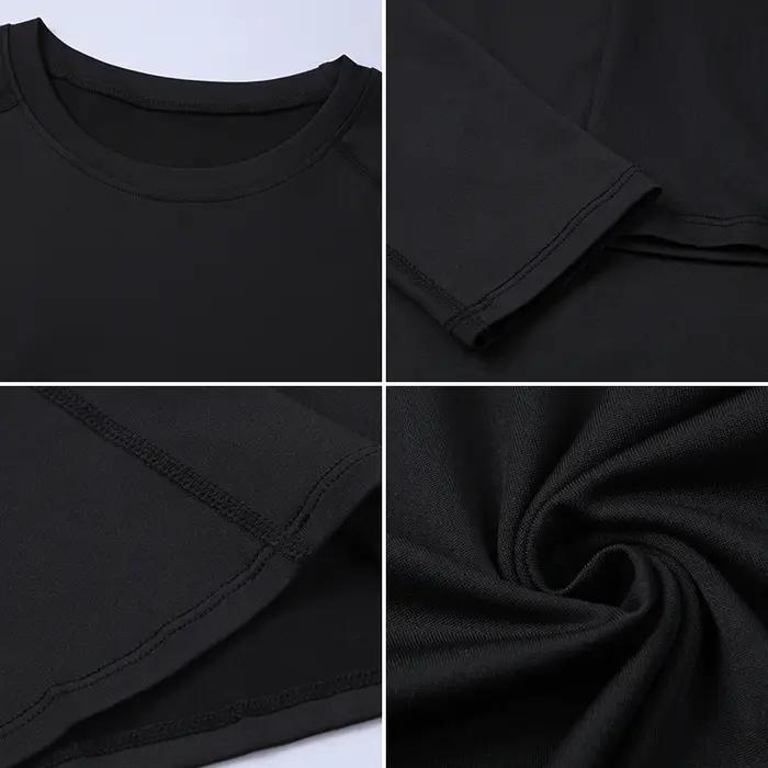 Haut de course à compression pour hommes, chemise à manches longues, vêtements de sport pour hommes,