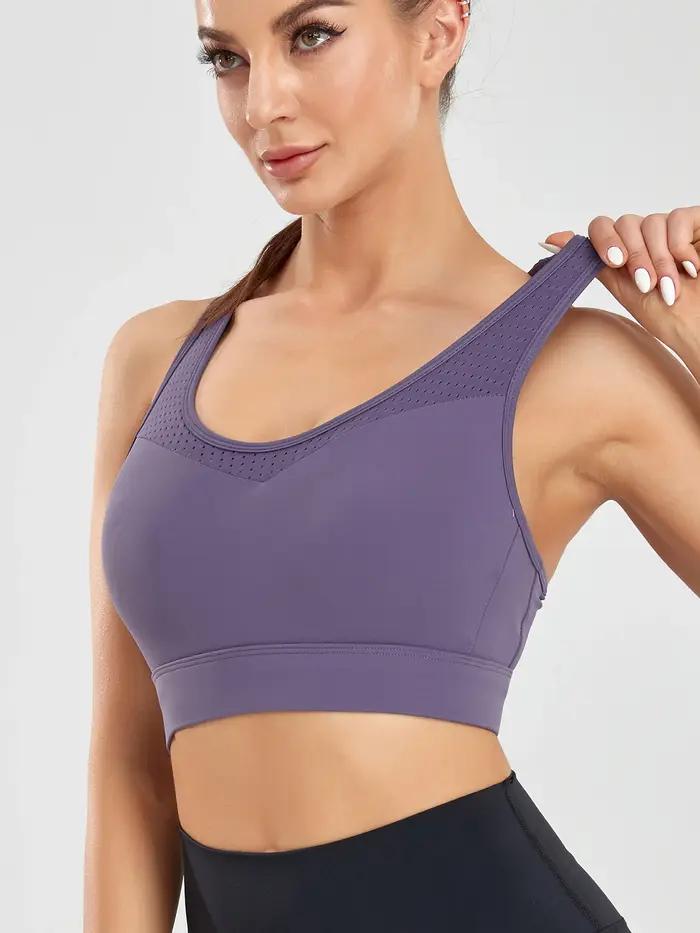 Soutien-gorge de sport sans fil pour femmes, sous-vêtements de course, respirant, résistant aux choc